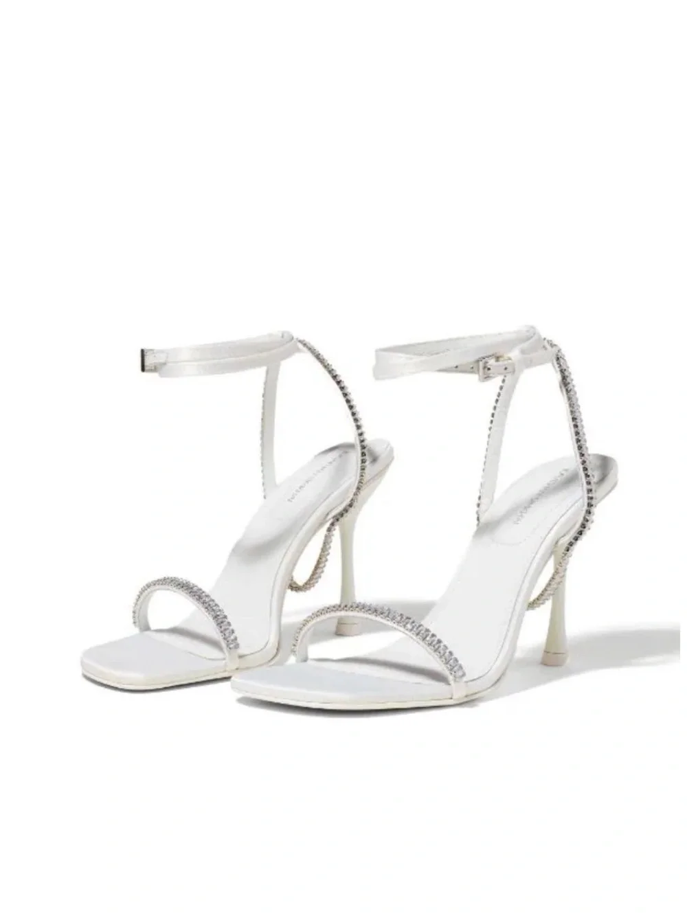 Jonathan Simkhai Luxon Crystal Harness Sandals White, Size EU41, NEW+DustBag